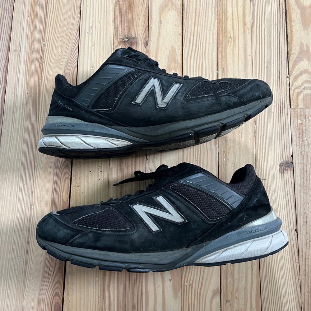 New Balance 990v5 USA Made Mens 16 extra wide Black Silver Running Shoes M990BK5 - Picture 8 of 9